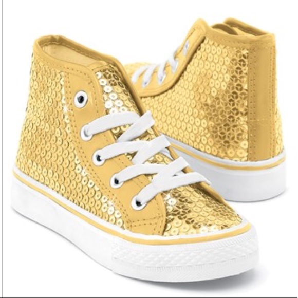gold sparkly converse shoes